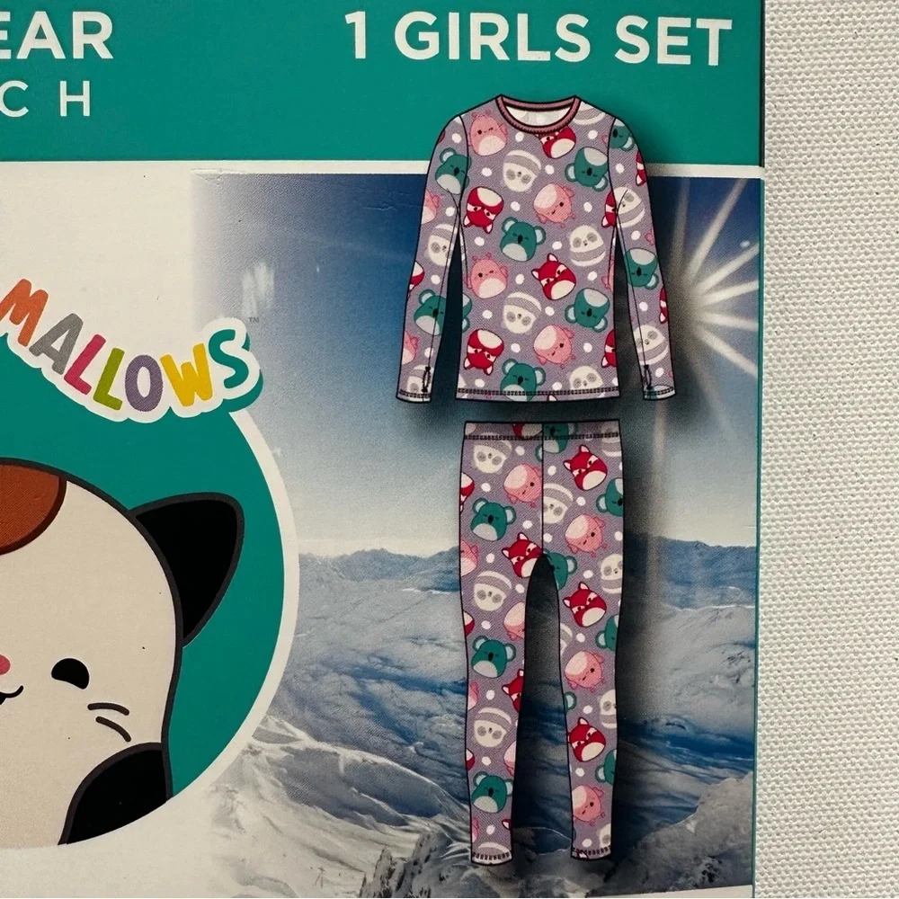 Cuddl Duds Girls Purple Squishmallows Print Set Size M (8/10)